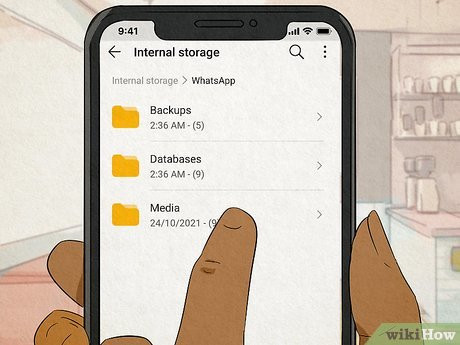 If she received any photos on WhatsApp, they are probably still on her phone.