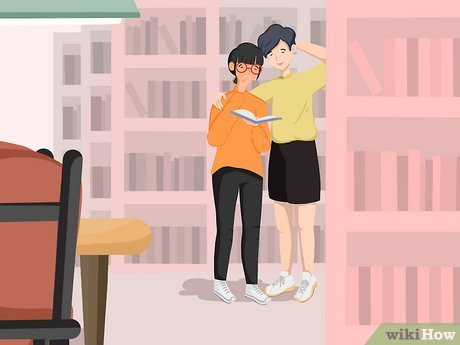 What better way to have a moment with your date than hidden in the stacks?